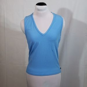 NWT French Connection Blue Sleeveless V-neck Top M
